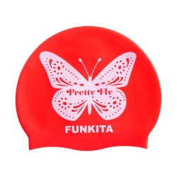 Funkita Pretty Fly Pink Swim Cap Badmuts